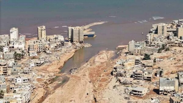 Overstroming in Derna, Libië.