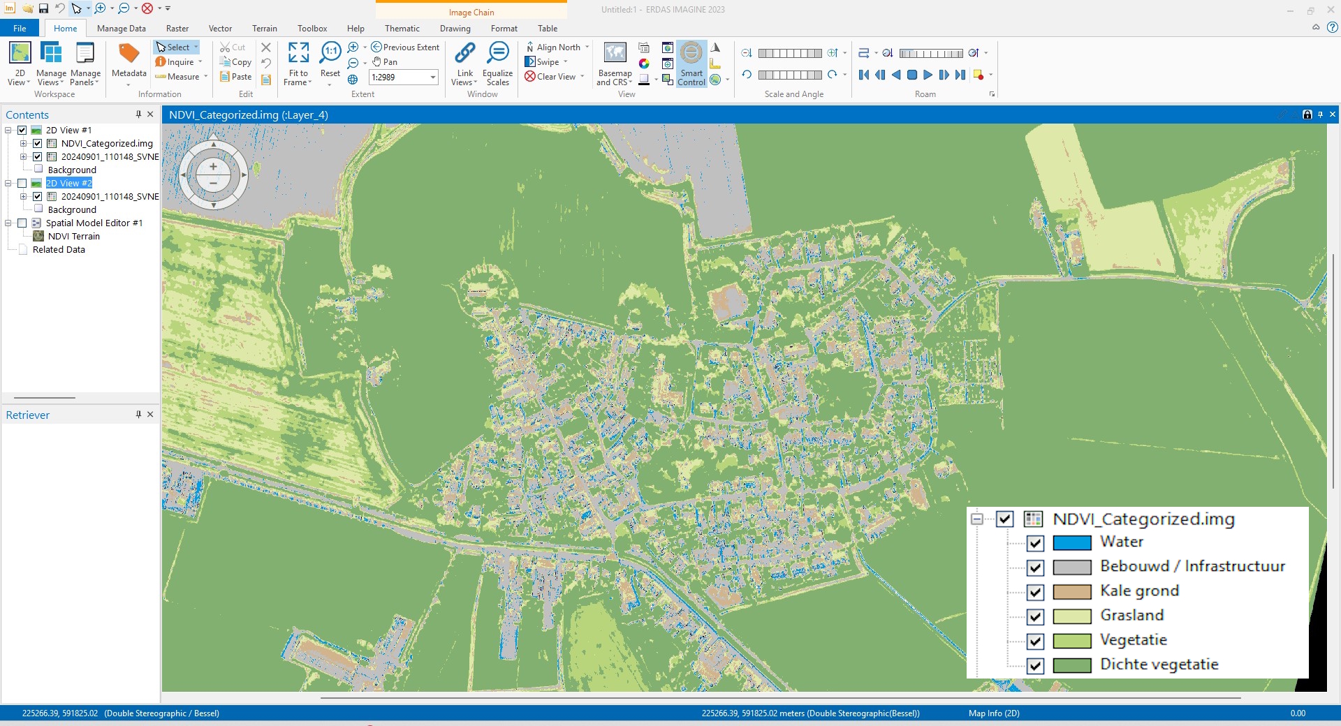 Remote sensing: classificeren van groene daken met satellietbeelden van Ezinge