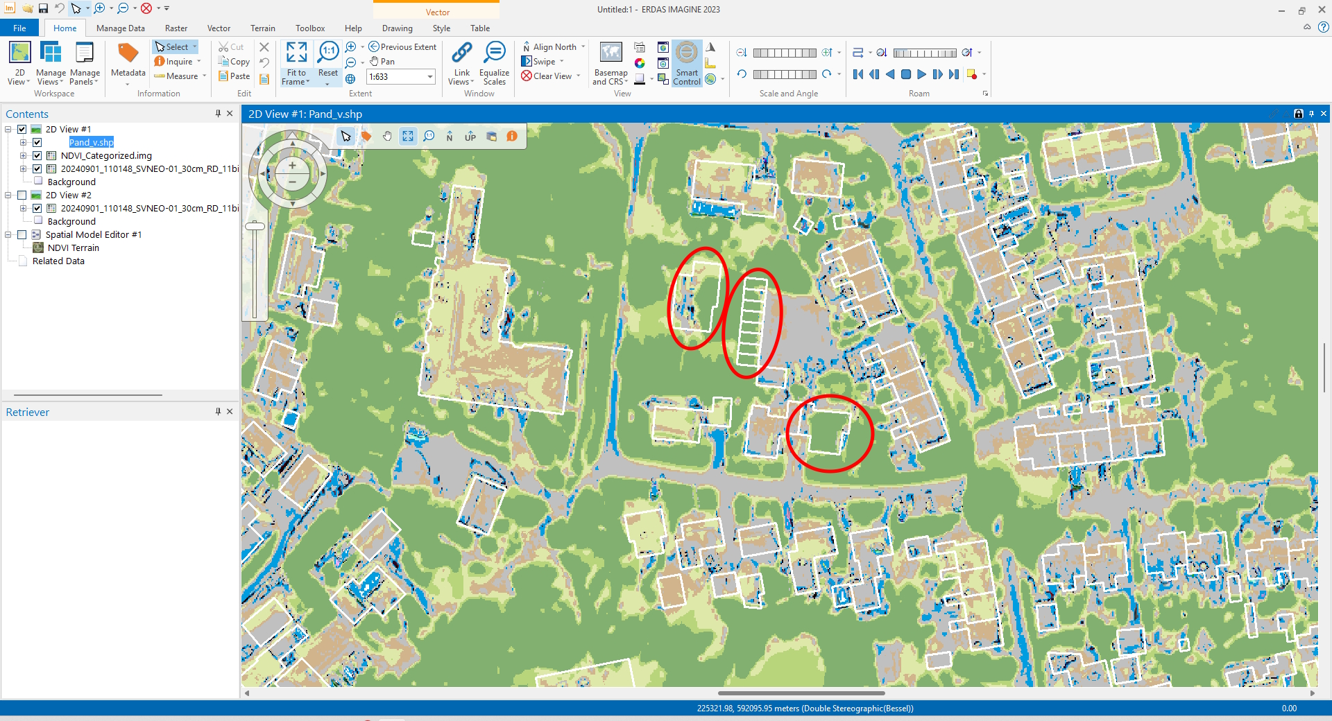 Remote sensing: berekenen we de NDVI en classificeren om groene daken te detecteren