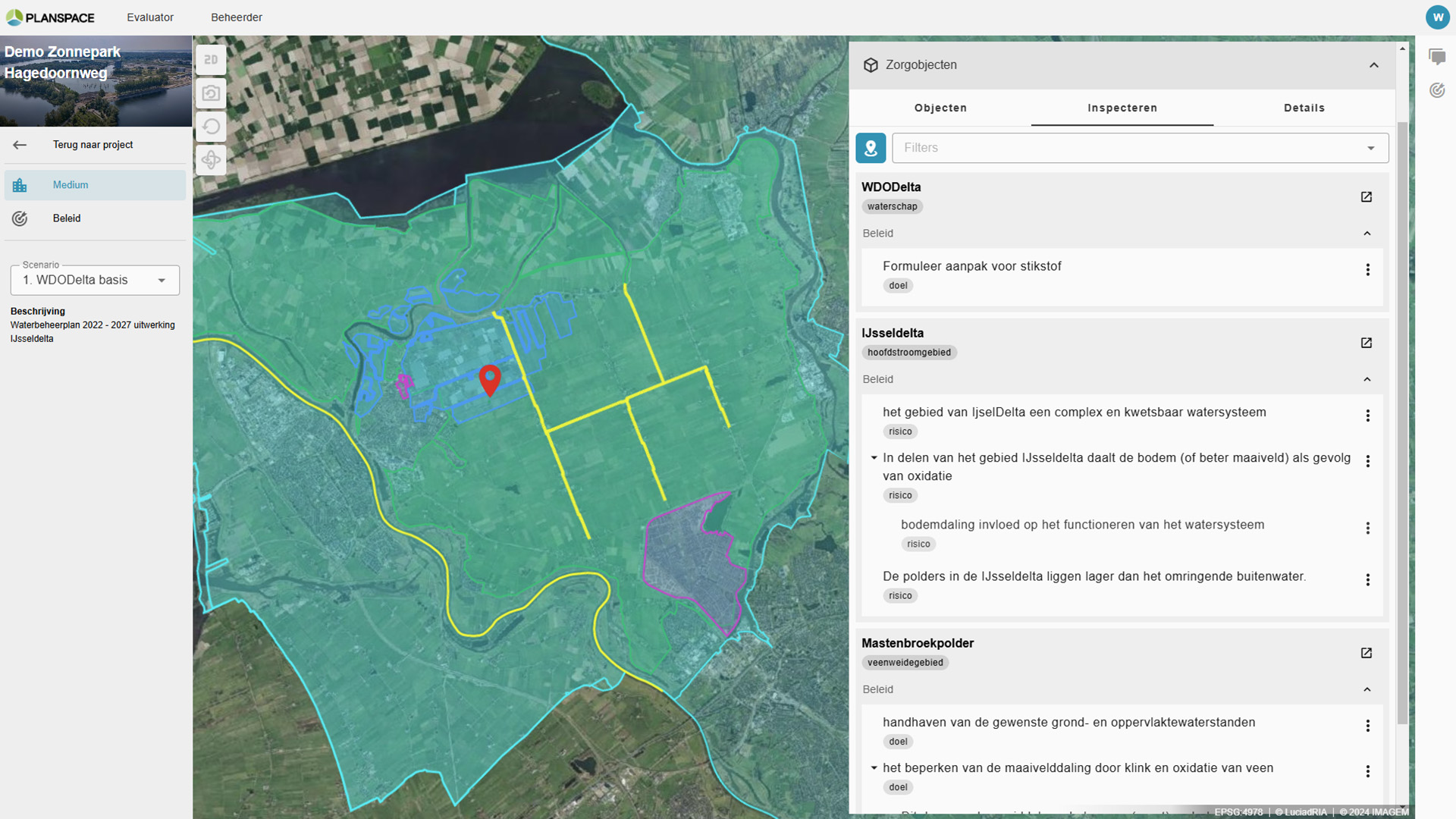 Planspace demo beleid in kaart