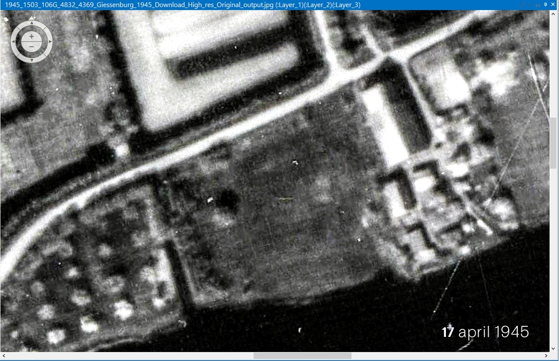 Remote Sensing luchtfoto's RAF uit 1945 voor NPO documentaire De oorlog die nooit ophoudt