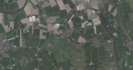 Perspectief vanuit de ruimte met een satelliet